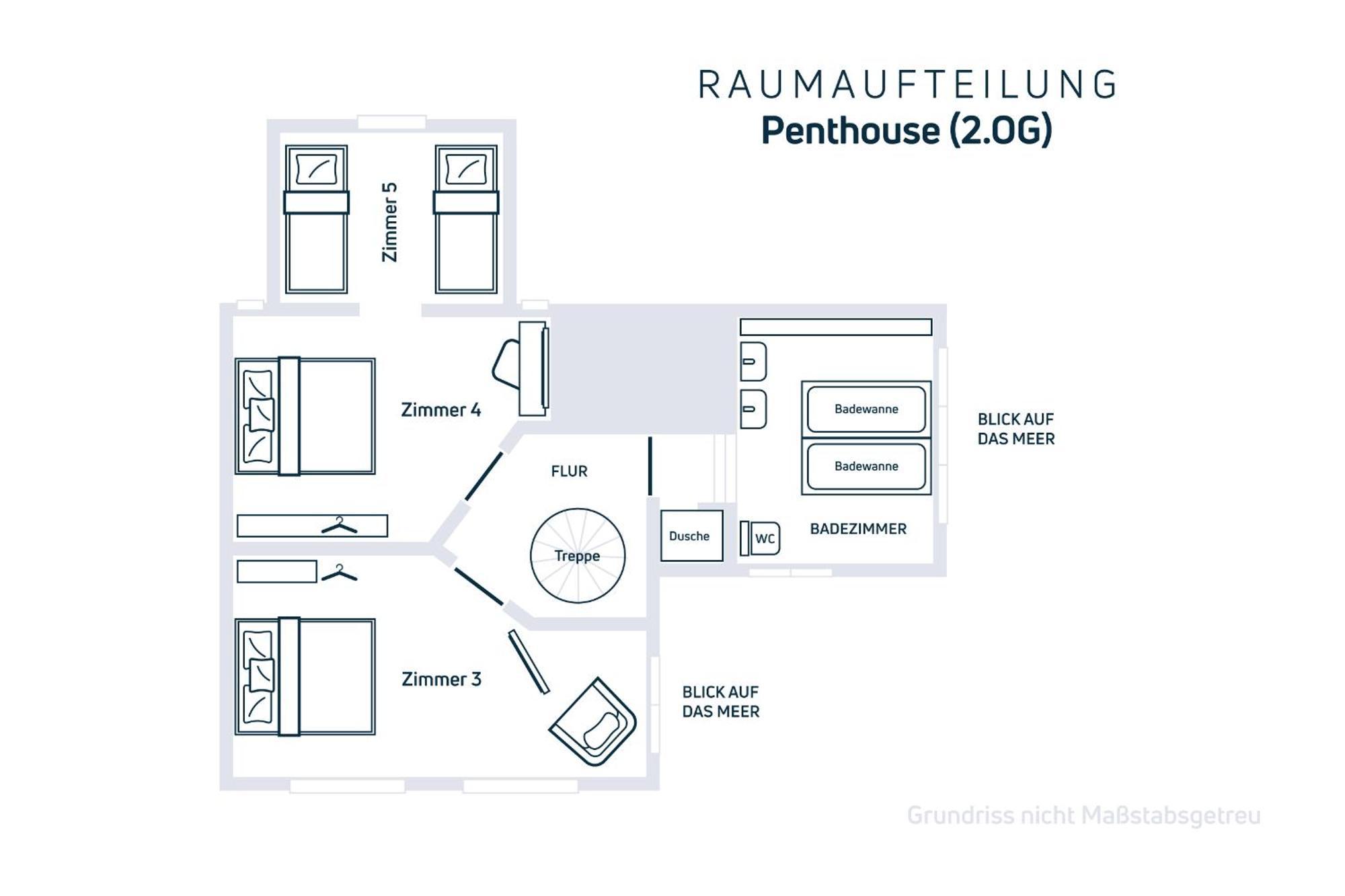 Grosse Penthouse Ferienwohnung Mit Meerblick, Sonnenterrasse & Luxusbad Von "Momentic" Зірксдорф Екстер'єр фото